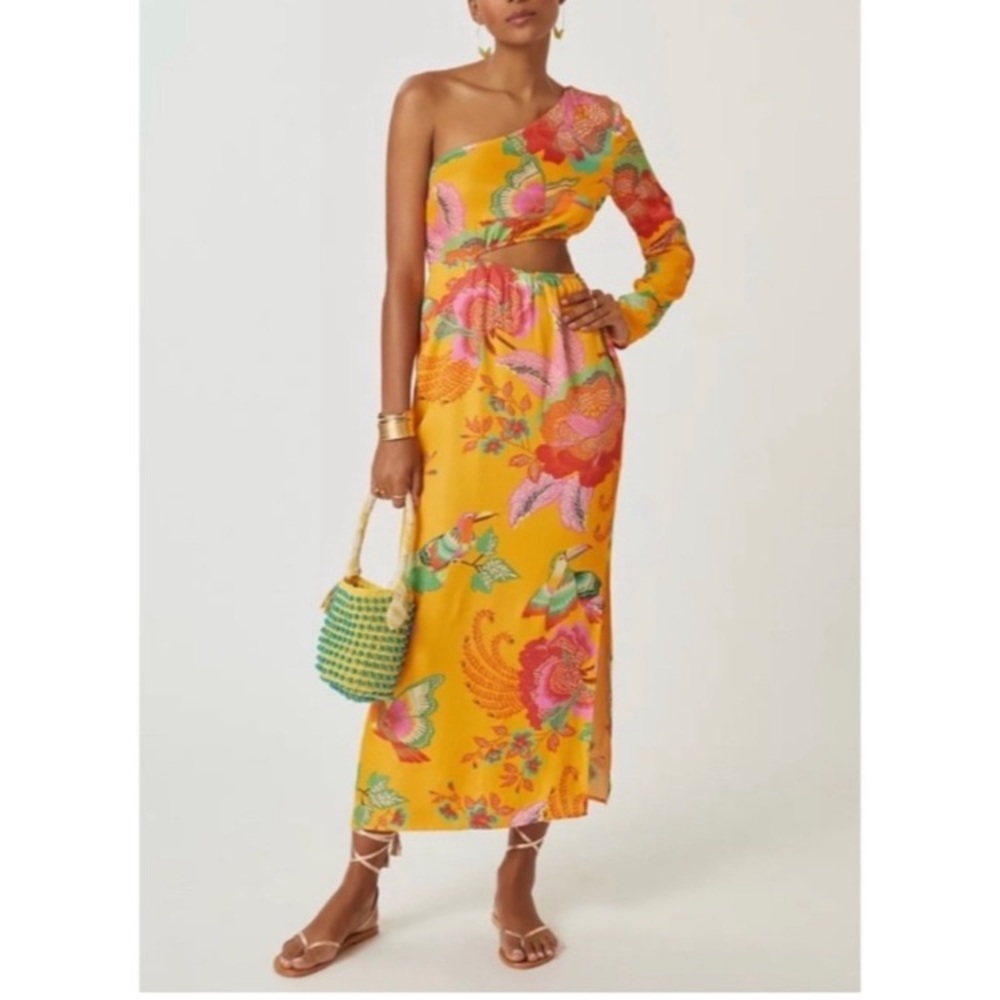 Farm Rio One Shoulder Dress Size Small